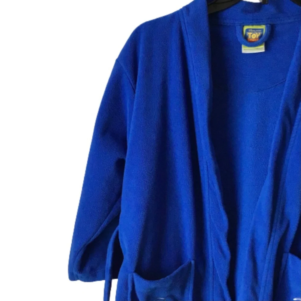 Disney Pixar Blue Fleece Buzz Lightyear Toy Story Belted Pocket Robe Large